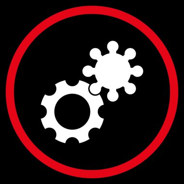 Vites düz yuvarlak vektör simgesi