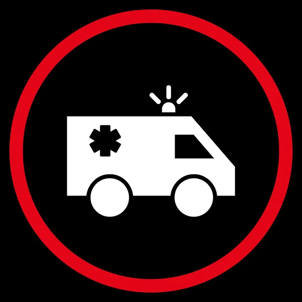 Emergency auto plat afgerond vector pictogram — Stockvector