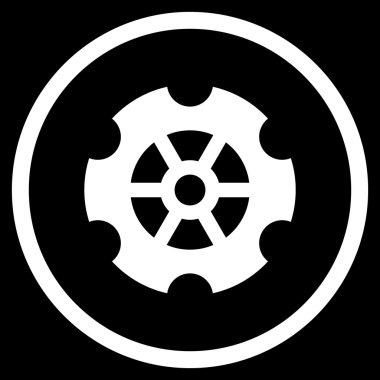 Vites düz yuvarlak vektör simgesi