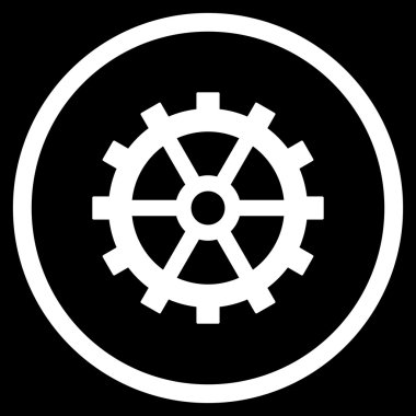 Vites düz yuvarlak vektör simgesi