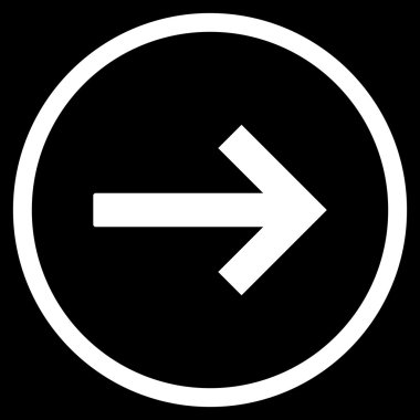 Sağ Ok Düz Yuvarlak Vektör Simgesi