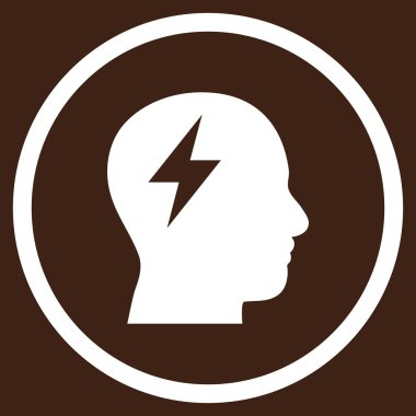 Brainstorming Düz Yuvarlak Vektör Simgesi