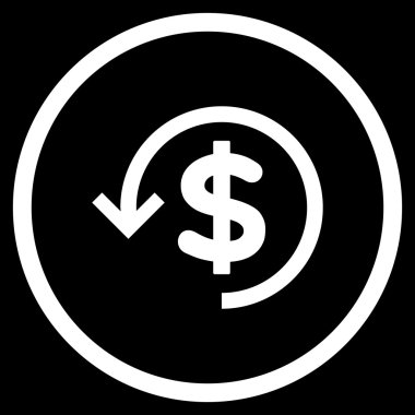 Düz yuvarlak vektör simge iade