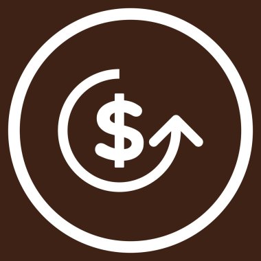 Ters ibraz düz yuvarlak vektör simgesi