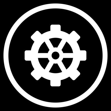 Vites düz yuvarlak vektör simgesi