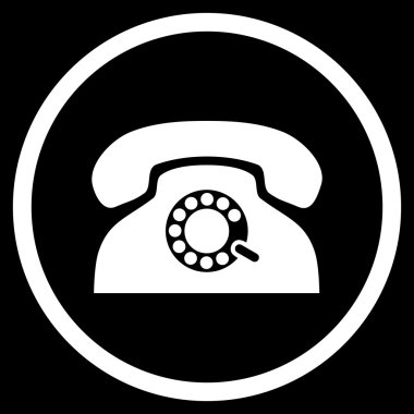 Darbe Telefon Düz Yuvarlak Vektör Simgesi