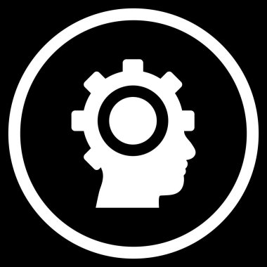 Cyborg Gear Flat Rounded Vector Icon