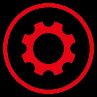 Vites düz yuvarlak vektör simgesi