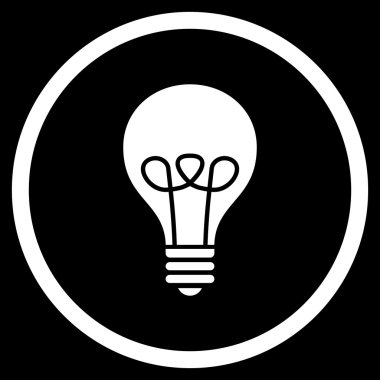 Lamba Ampul Düz Yuvarlak Vektör Simgesi