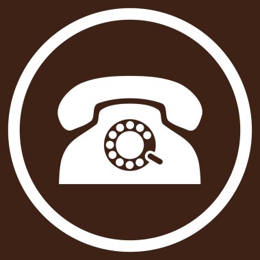 Darbe Telefon Düz Yuvarlak Vektör Simgesi