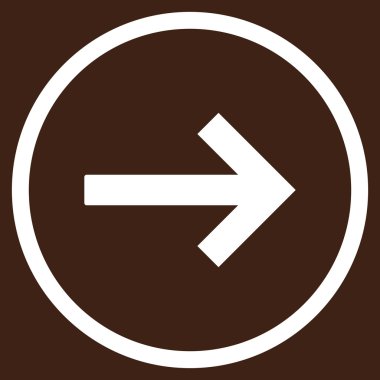 Sağ Ok Düz Yuvarlak Vektör Simgesi