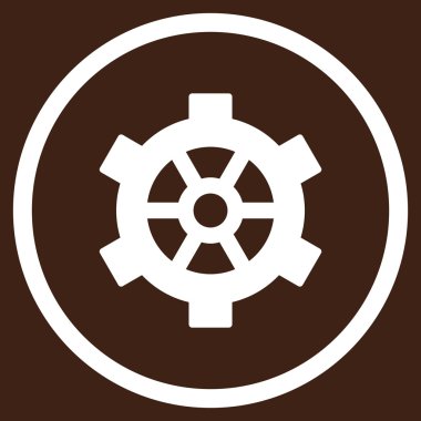 Vites düz yuvarlak vektör simgesi