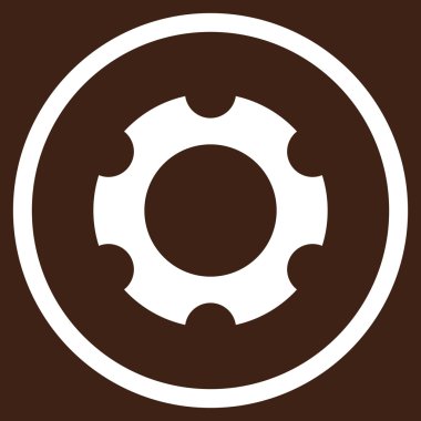 Vites düz yuvarlak vektör simgesi