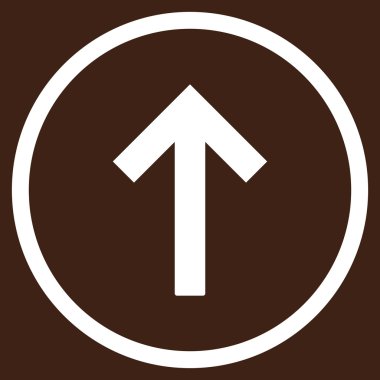 Yukarı Ok Düz Yuvarlak Vektör Simgesi