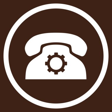 Telefon Ayarları Düz Yuvarlak Vektör Simgesi