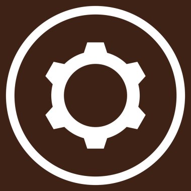 Vites düz yuvarlak vektör simgesi