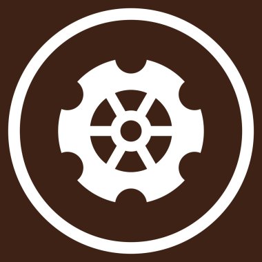 Vites düz yuvarlak vektör simgesi