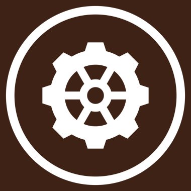 Vites düz yuvarlak vektör simgesi