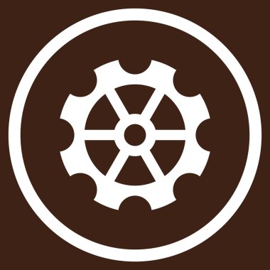 Vites düz yuvarlak vektör simgesi