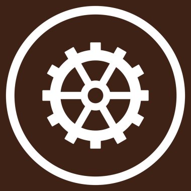 Vites düz yuvarlak vektör simgesi