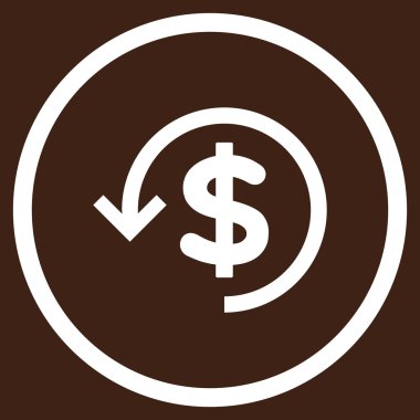 Düz yuvarlak vektör simge iade