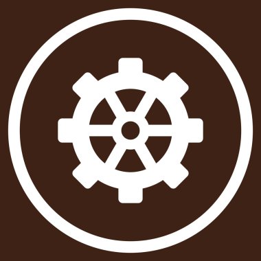 Vites düz yuvarlak vektör simgesi