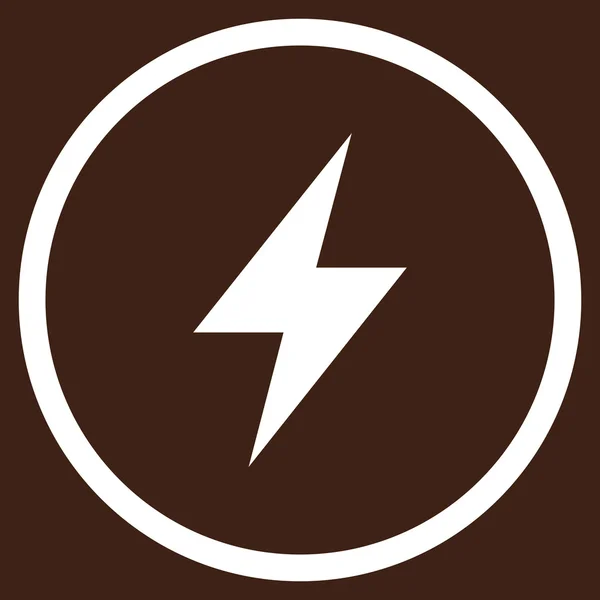 Huelga eléctrica plana redondeada Vector icono — Archivo Imágenes Vectoriales