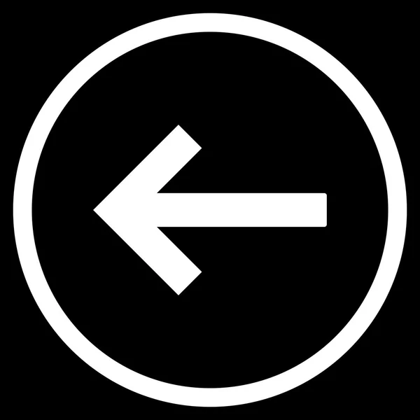 Flecha izquierda plana redondeada Vector icono — Vector de stock