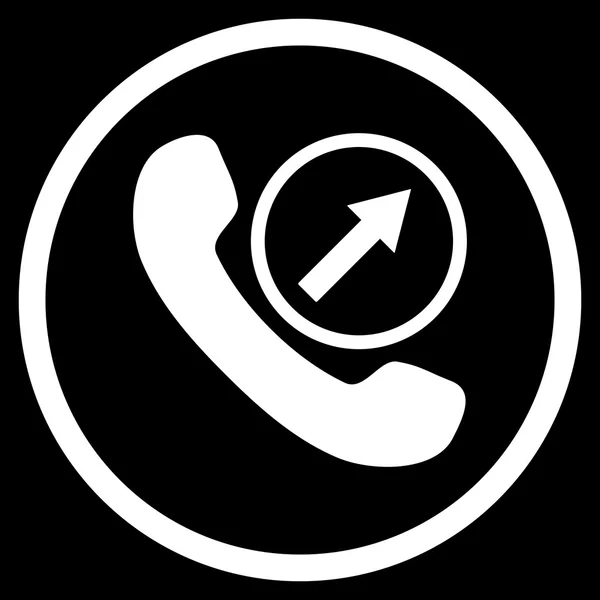 Outgoing Call Flat Rounded Vector Icon — Stock Vector