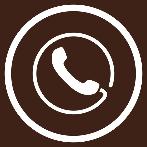 Phone Flat Rounded Vector Icon — Stock Vector