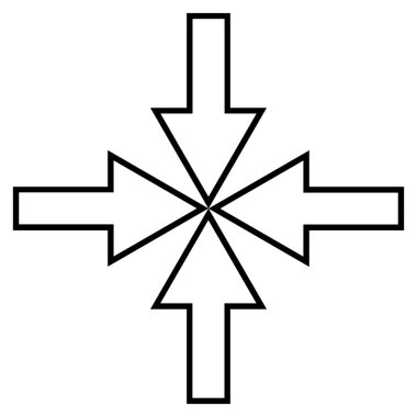 Kompakt okları vektör simge kontur