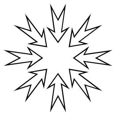 Oklar kontur vektör simge sıkıştırmak