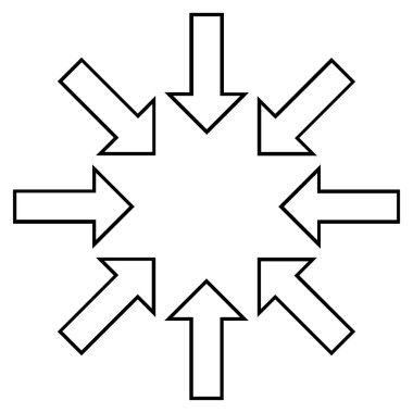 Basınç okları vektör simge kontur