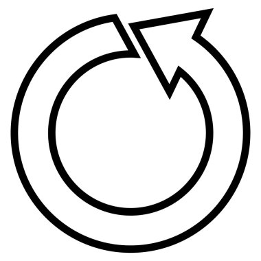 CCW kontur vektör simgesini Döndür