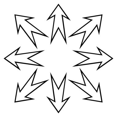 Oklar ince çizgi vektör simgesini genişletin