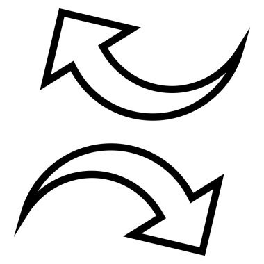 Oklar kontur vektör simgesi yerine