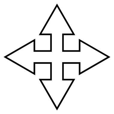 Tam ekran okları vektör simge kontur