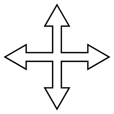 Oklar ince çizgi vektör simge en üst düzeye çıkarmak