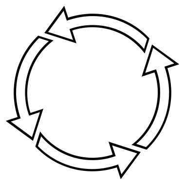 Döndürme Ccw kontur vektör simgesi