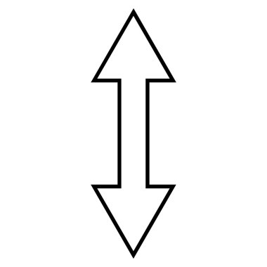 Fiske vurmak dikey kontur vektör simgesi