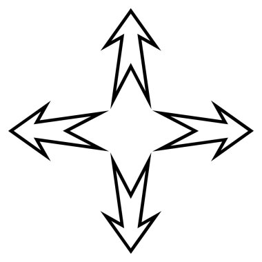 Oklar kontur vektör simgesini genişletin