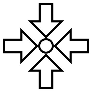 Oklar anahat vektör simge sıkıştırmak