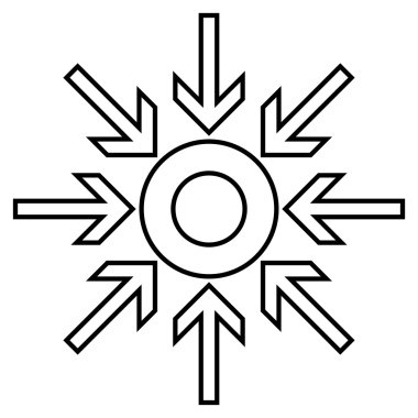 Oklar kontur vektör simge sıkıştırmak