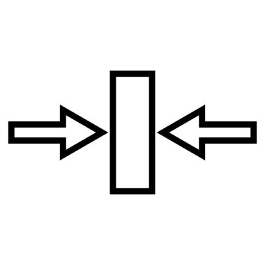 Basınç yatay anahat vektör simgesi