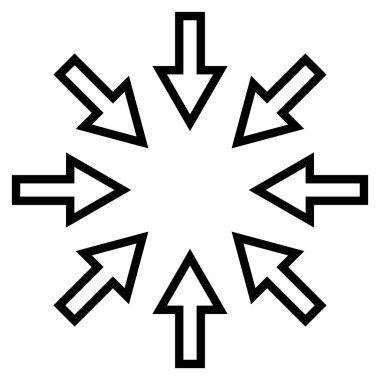 Kompakt okları satırı vektör simgesi ince