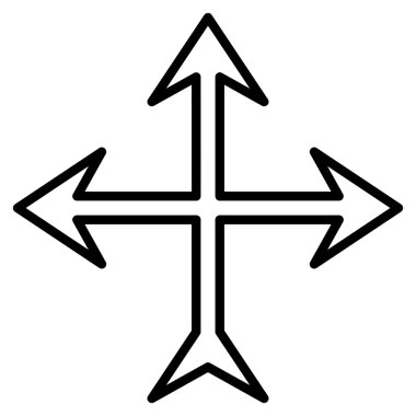 Kavşak okları vektör simge kontur