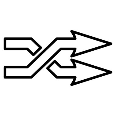 Okları yatay kontur vektör simge mix