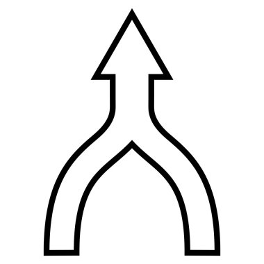 İnce çizgi vektör simge yukarı ok bağlanmak