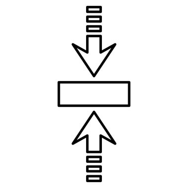 Basınç dikey anahat vektör simgesi