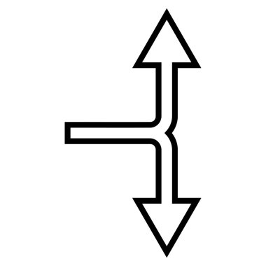 Kontur vektör simgesi aşağı yukarı seçim ok